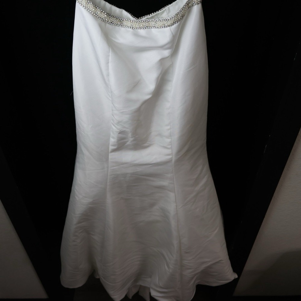 Sherri Hill 51230 Ivory Lace Pearl Mermaid Prom Formal Gown NWT Size 4 w/ Bag - Picture 7 of 16